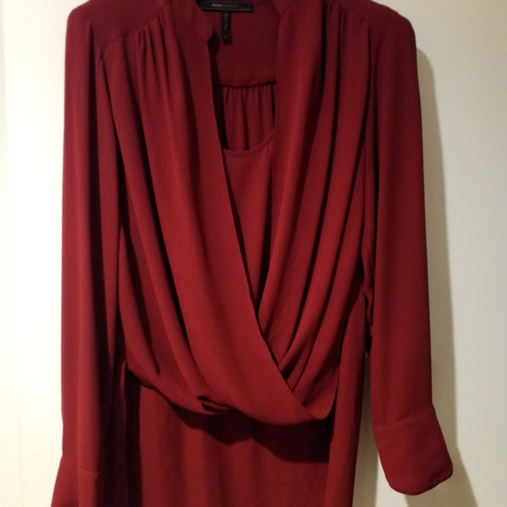BCBG Burgundy Long Sleeve